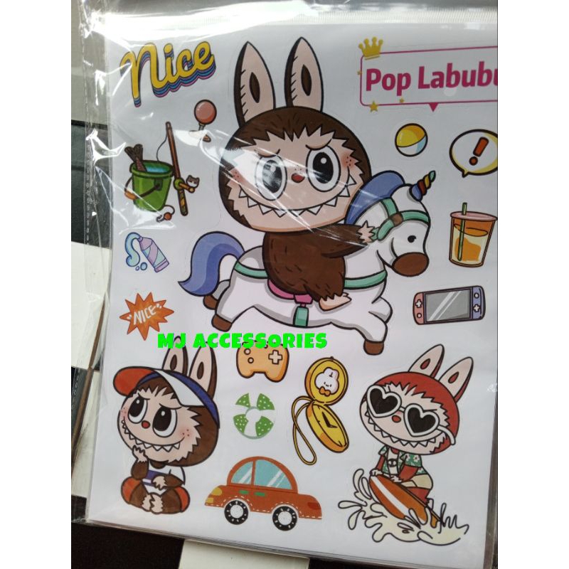 

(10pcs) Sticker Import model karakter Labubu monsters / Tempelan Koper model karakter labubu monsters