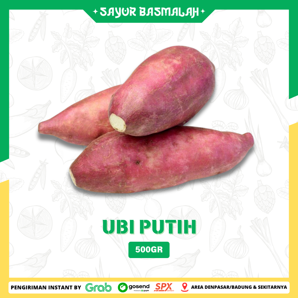 

Ubi Putih 500gr - Sayur Basmalah