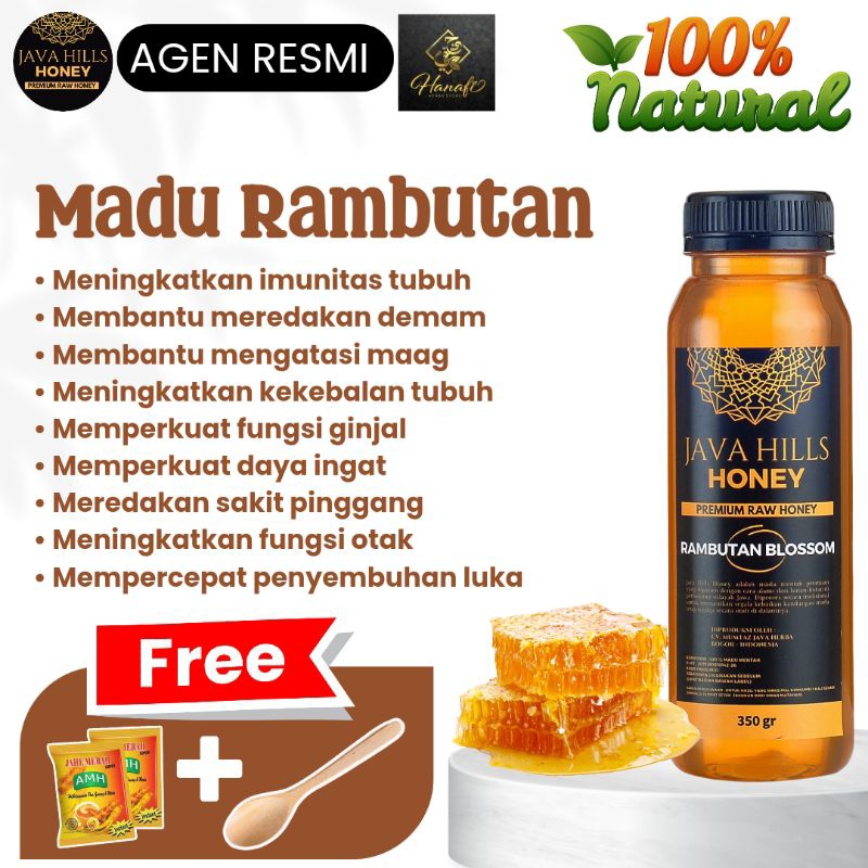 

Madu Rambutan Blosom by Javahills honey / Madu Murni / Madu Asli / Raw honey premium