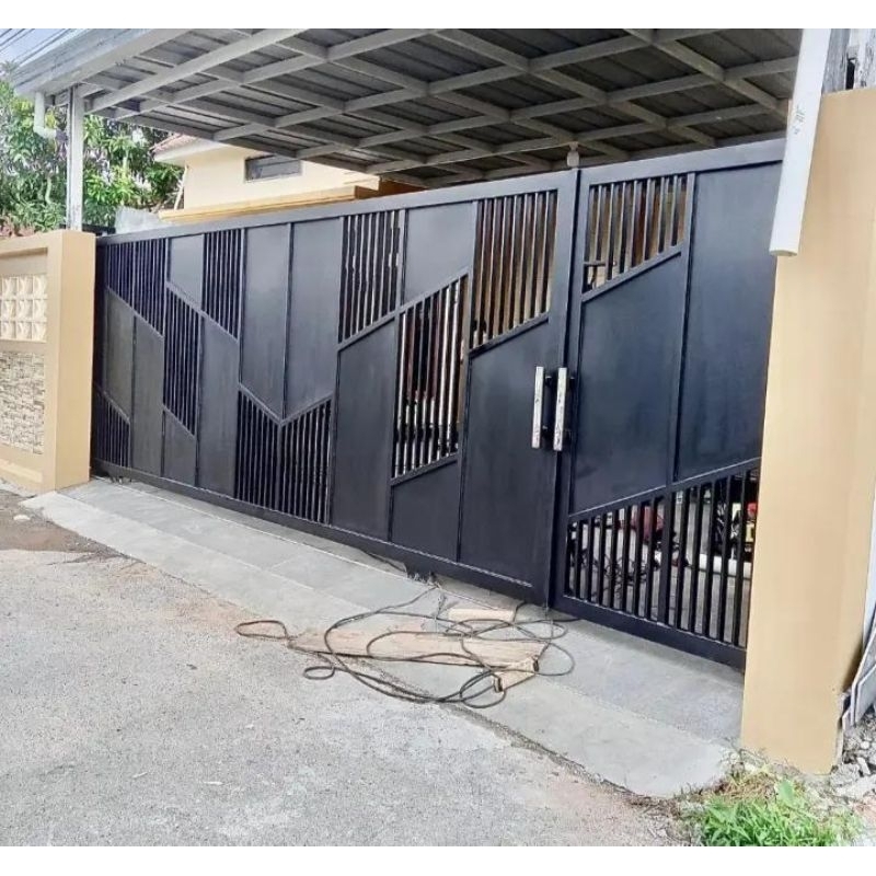 pagar rumah minimalis plat besi harga/1m²