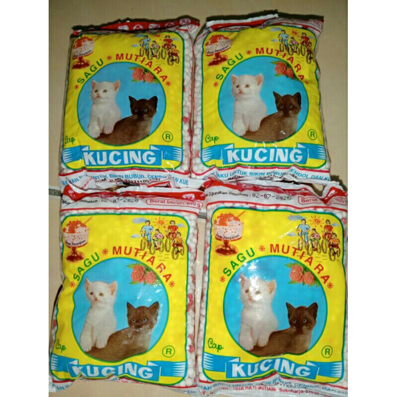 

sagu mutiara cap kucing berat 100 gram