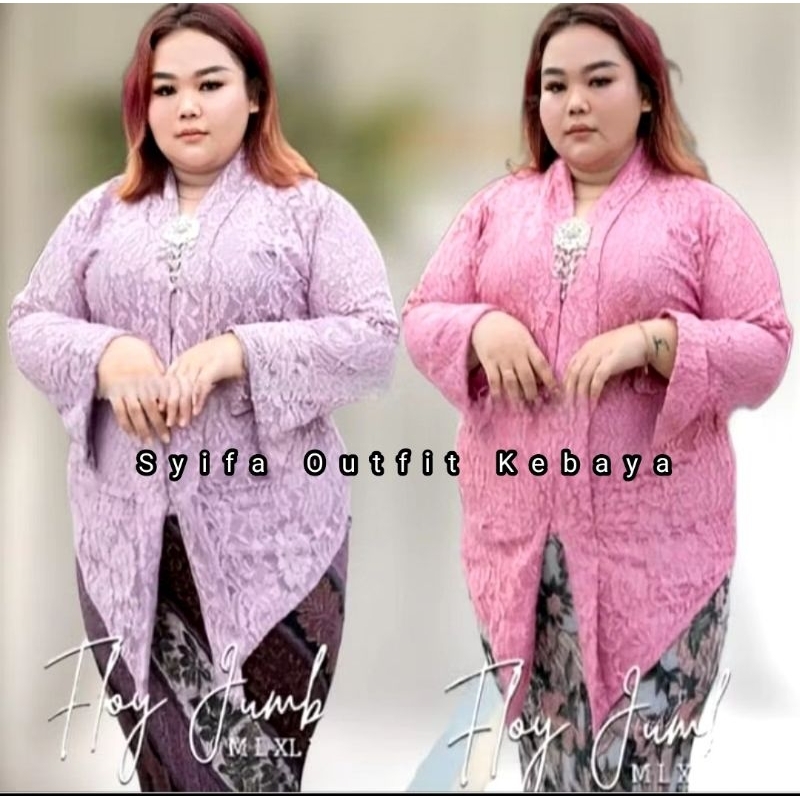 SYIFA KEBAYA • READYY SETELAN DAN ATASAN KEBAYA FLOY ENCIM KARTINI JUMBO BIGG SIZE LD 140 CM KEBAYA 