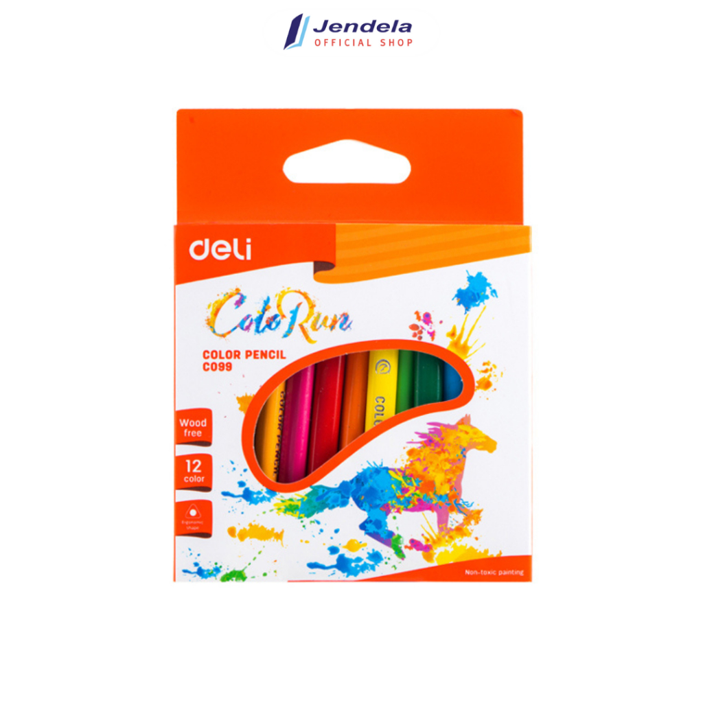 

Pensil Warna Deli 12 Warna Color Pencil Bebas Kayu, Warna Terang, Pegangan Segitiga Untuk Sekolah ATK EC09900
