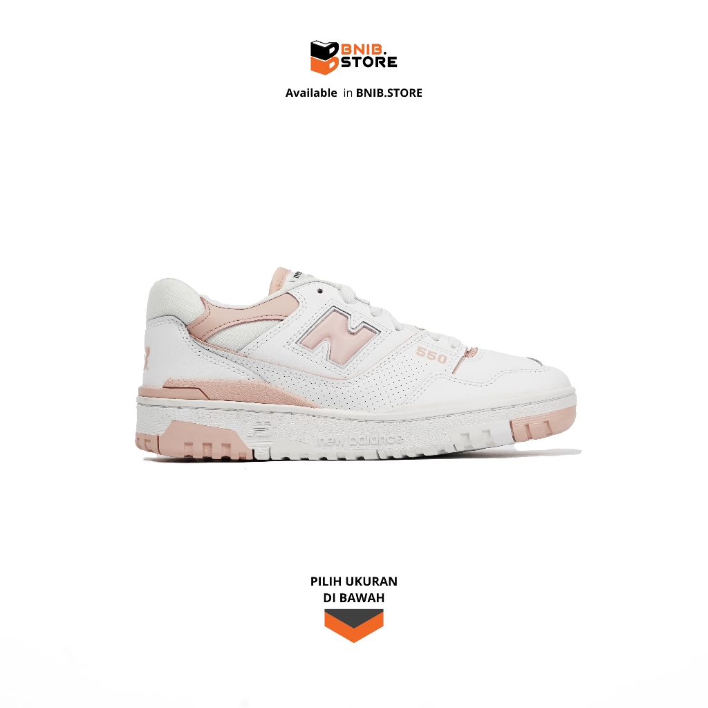 Sepatu Sneaker Wanita NB 550 White Pink Sand [BBW550BP] Original