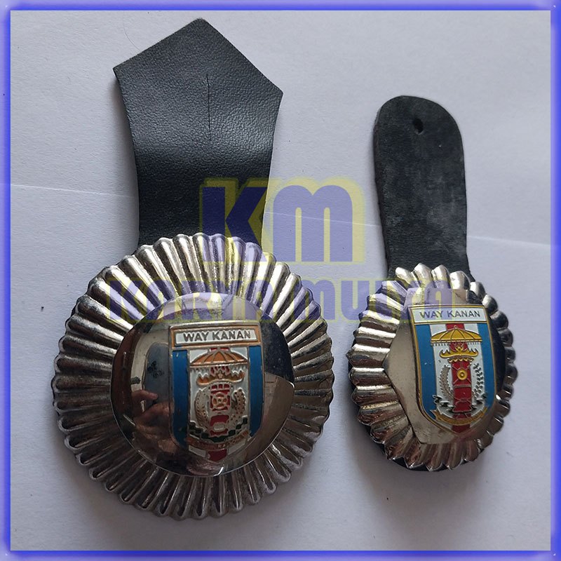 Tanda Jabatan Logo Daerah Way Kanan Jengkolan Way Kanan Logam - Karya Mulya