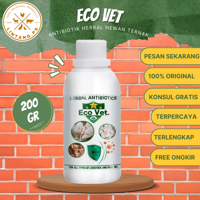 Eco Vet Herbal Antibiotik 200 gram - Ecovet Original 200 gr - Ecovet By Garden