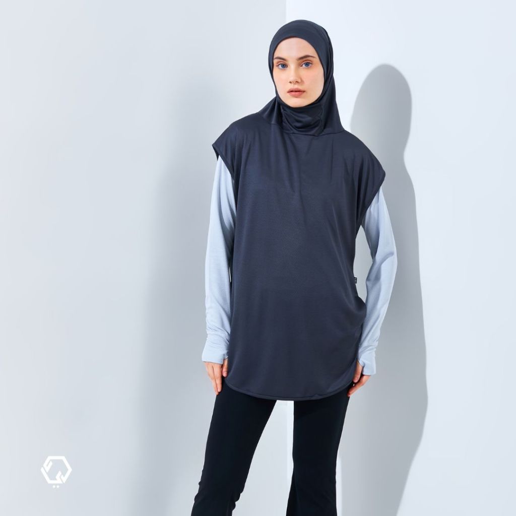 REYD Royal+ Dark Grey - Hijab Olahraga Sport