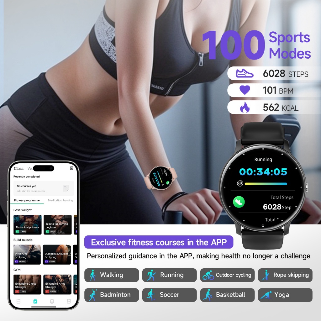 bestpromo bozlun b50s smartwatch fitness trackers smartwatch wanita ip68 jam tangan smartwatch pria