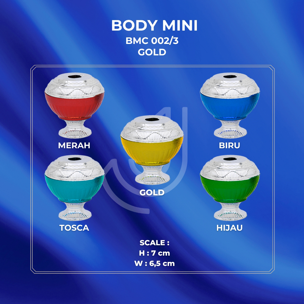 mini cup set BMC model 03 / body piala / kaki piala (12 pcs)