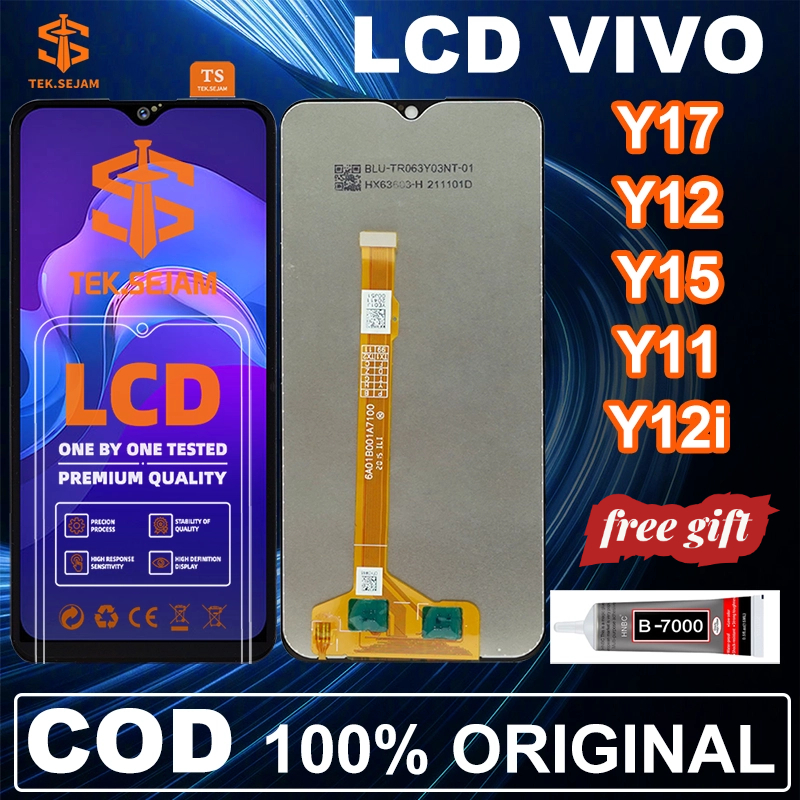 LCD VIVO Y17/Y12/Y15/Y12i/Y11/Y3/Y3S UNIVERSAL FULLSET HP LAYAR TOUCHSCREEN Original 100% Fullset