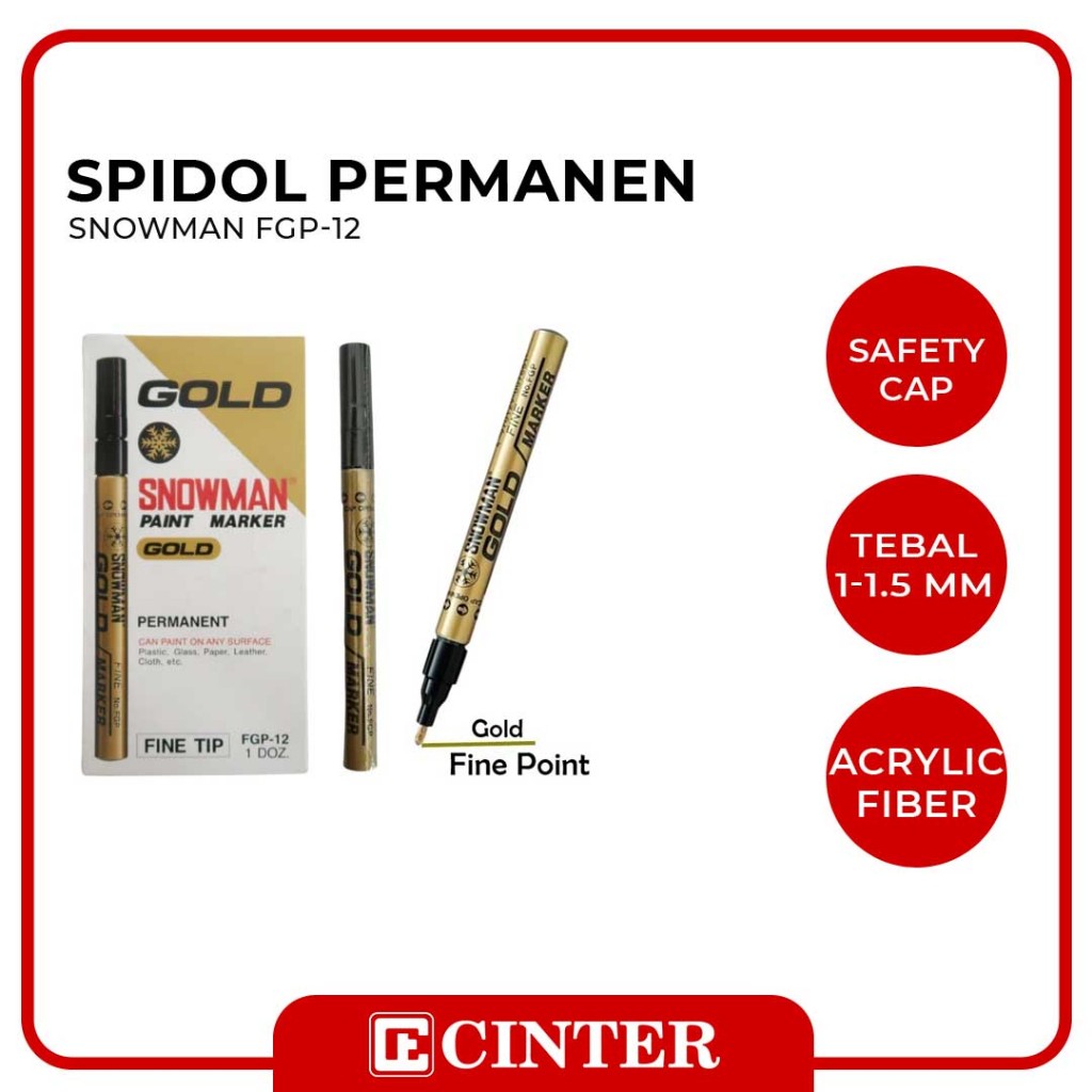 

SNOWMAN - SPIDOL PERMANENT / SPIDOL / SPIDOL PAINT MARKER GOLD FGP-12