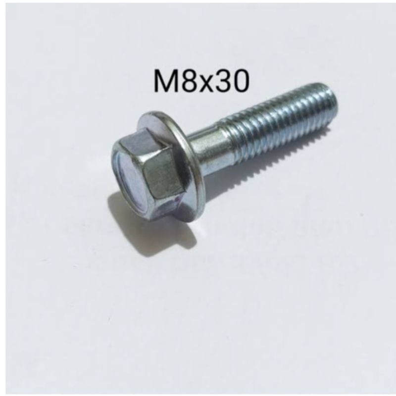BAUT FLANGE M8X30  KUNCI 12 PANJANG 30MM(3CM)