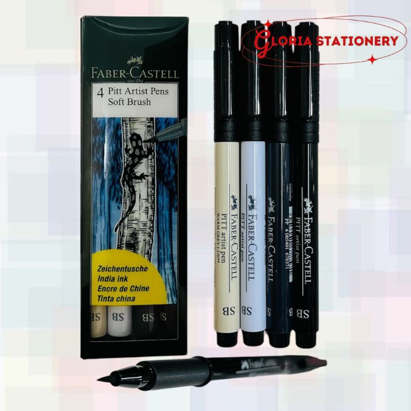 

FABER-CASTELL 4 Pitt artist pens soft brush/Pitt artist pens soft brush isi 4 Faber-Castell