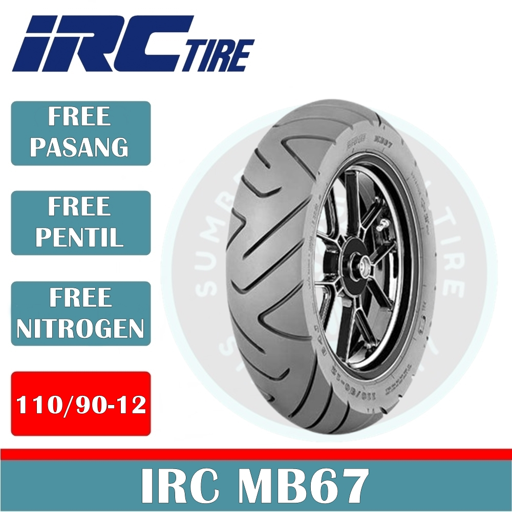 Ban Motor IRC MB67 110/90-12 Tubeless Ban Belakang Motor Yamaha Freego Honda All New Scoopy Ring 12