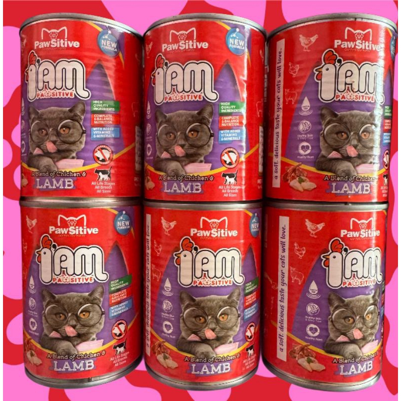 Makanan Kucing Basah Pawsitive Kaleng Lamb 380g