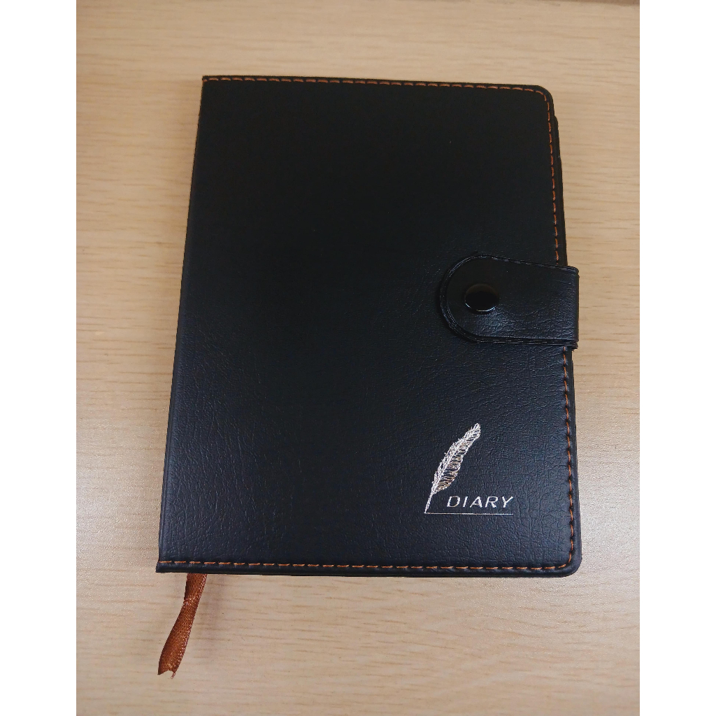 

Buku Agenda Kancing - Notebook Kulit Kancing - Buku Kerja Cover Hitam - Stationery, Paper