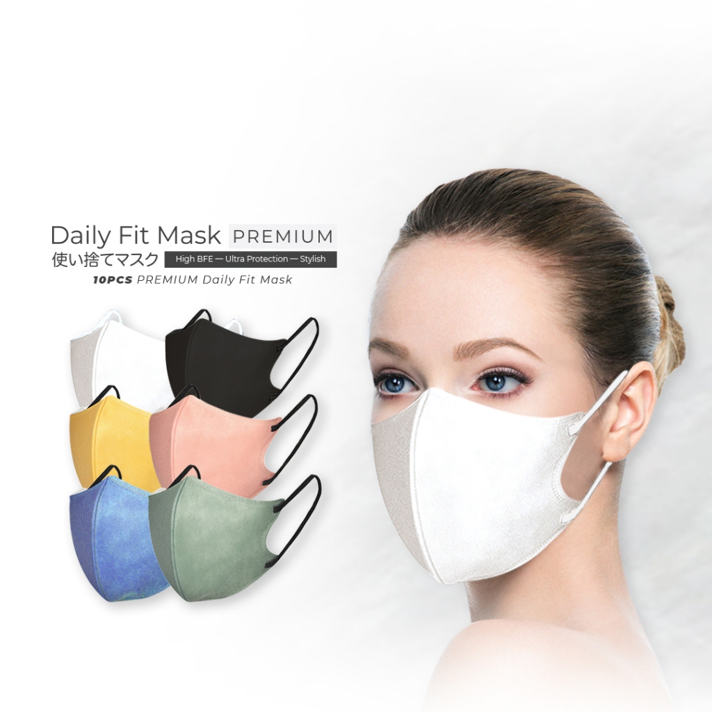 HOKO Disposable Daily Fit mask Per BOX Masker Kesehatan 4ply Masker wajah