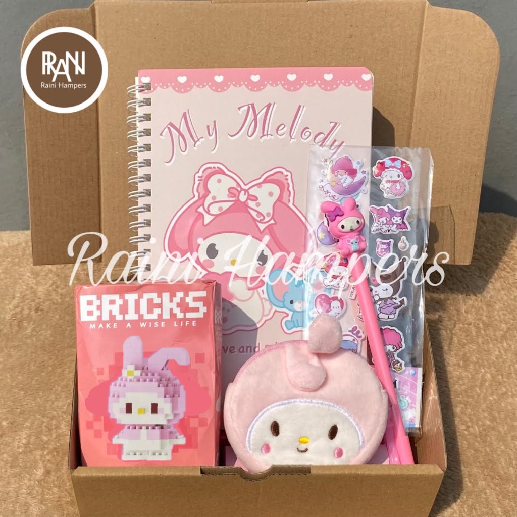 

Gift Box Sanrio - Kado Ulang Tahun Cewek - Hadiah Sanrio / Kuromi / Melody / Cinnamoroll - Paket Ultah Cewek / Anniversary / Wisuda Hadiah Anak