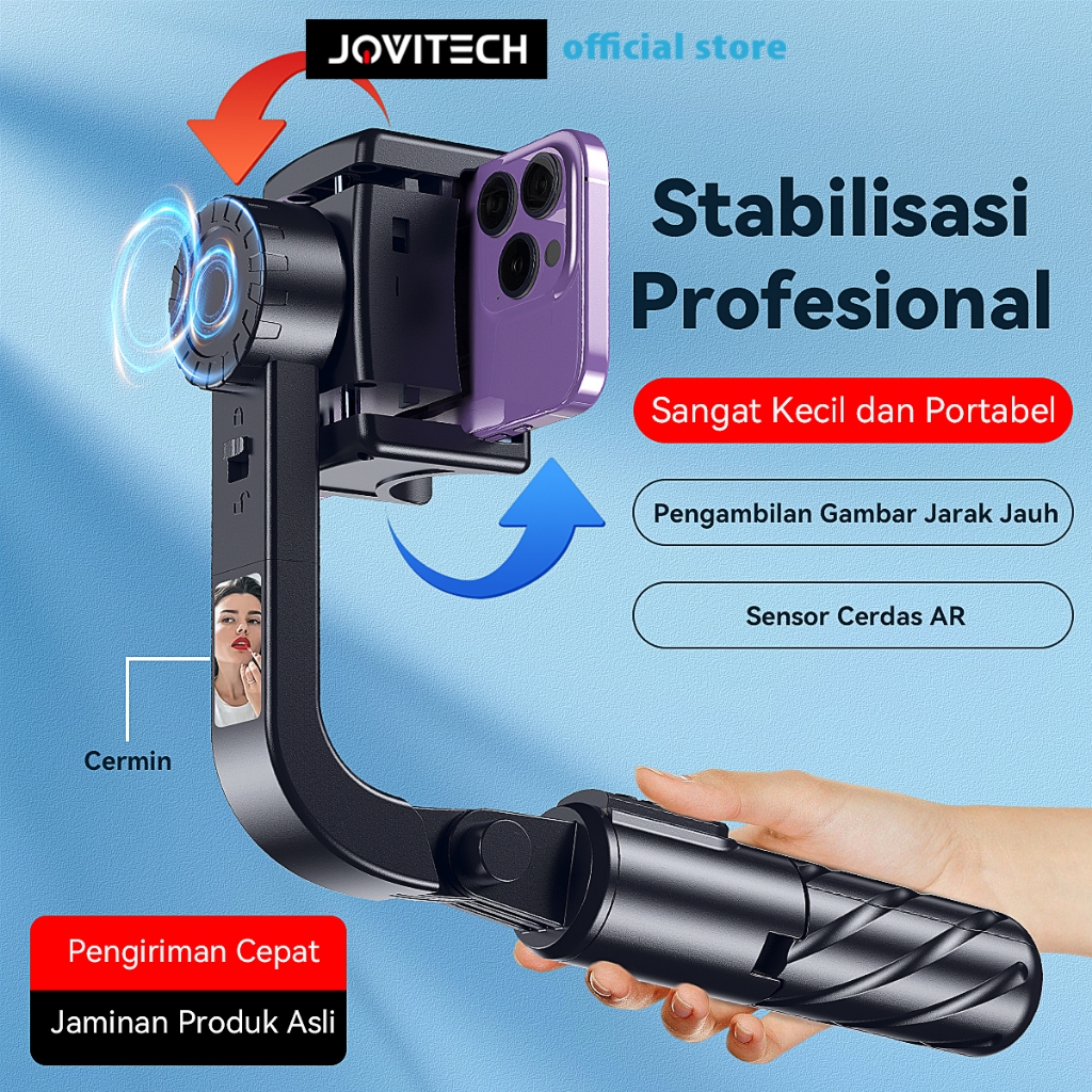 Jovitech Gimbal Stabilizer Handphone Gimbal Stabilizer Tongsis Bluetooth Tripod/Stabilizer Handphone