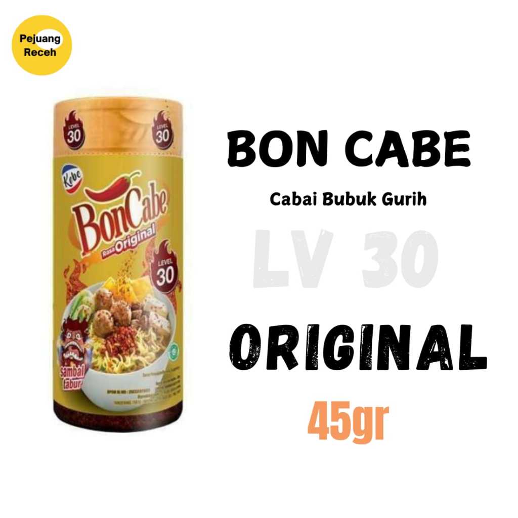 

BONCABE SAMBAL TABUR PEDAS ORIGINAL LEVEL 30 | HALAL PRAKTIS, CABAI BUBUK TABUR PELENGKAP HIDANGAN