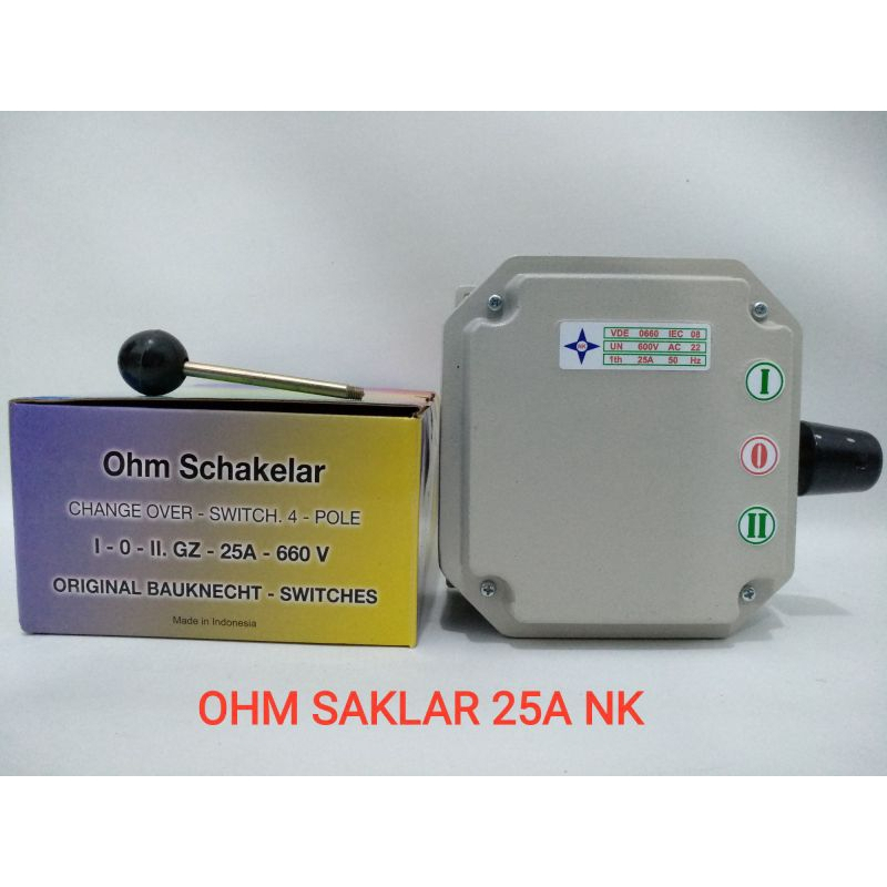 OHM SAKLAR 16A, 25A, 32A, 40A, 63A, 125A NK