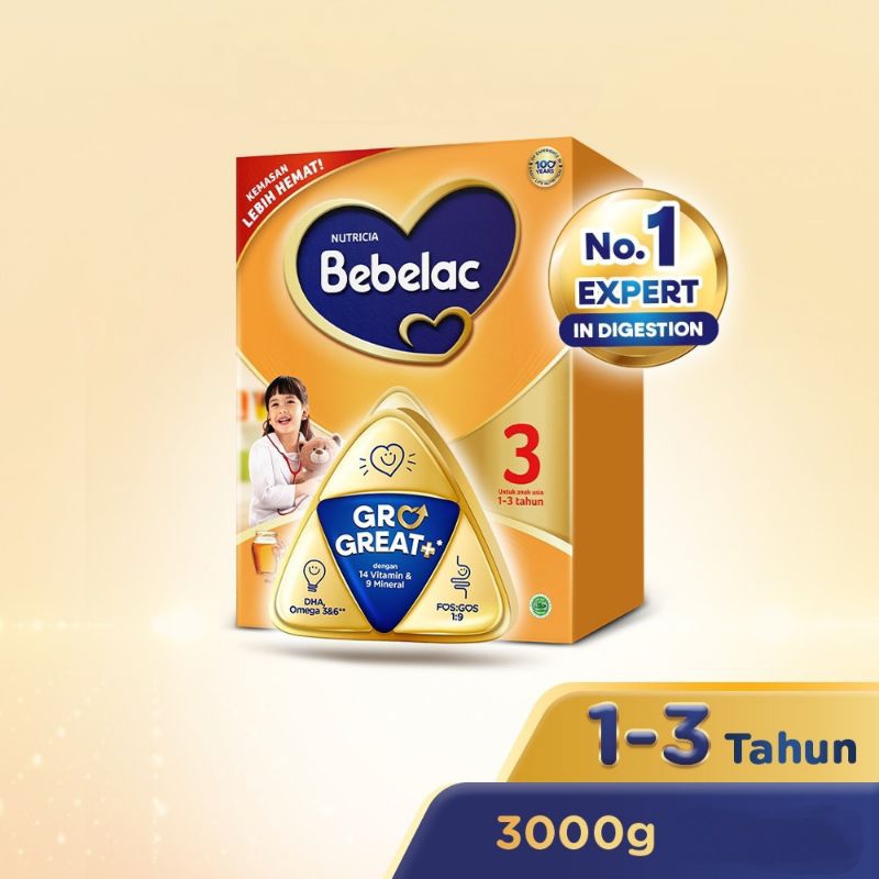 

Nutricia Bebelac 3 Susu Bubuk Pertumbuhan Anak Usia 1-3 Tahun 3kg 3 kg