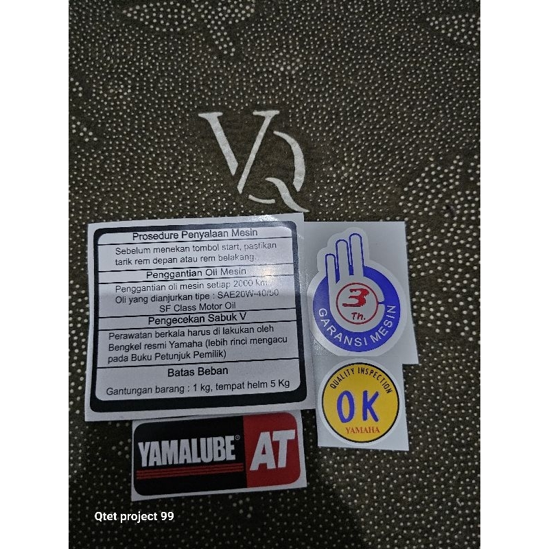 STIKER WARNING YAMAHA MIO