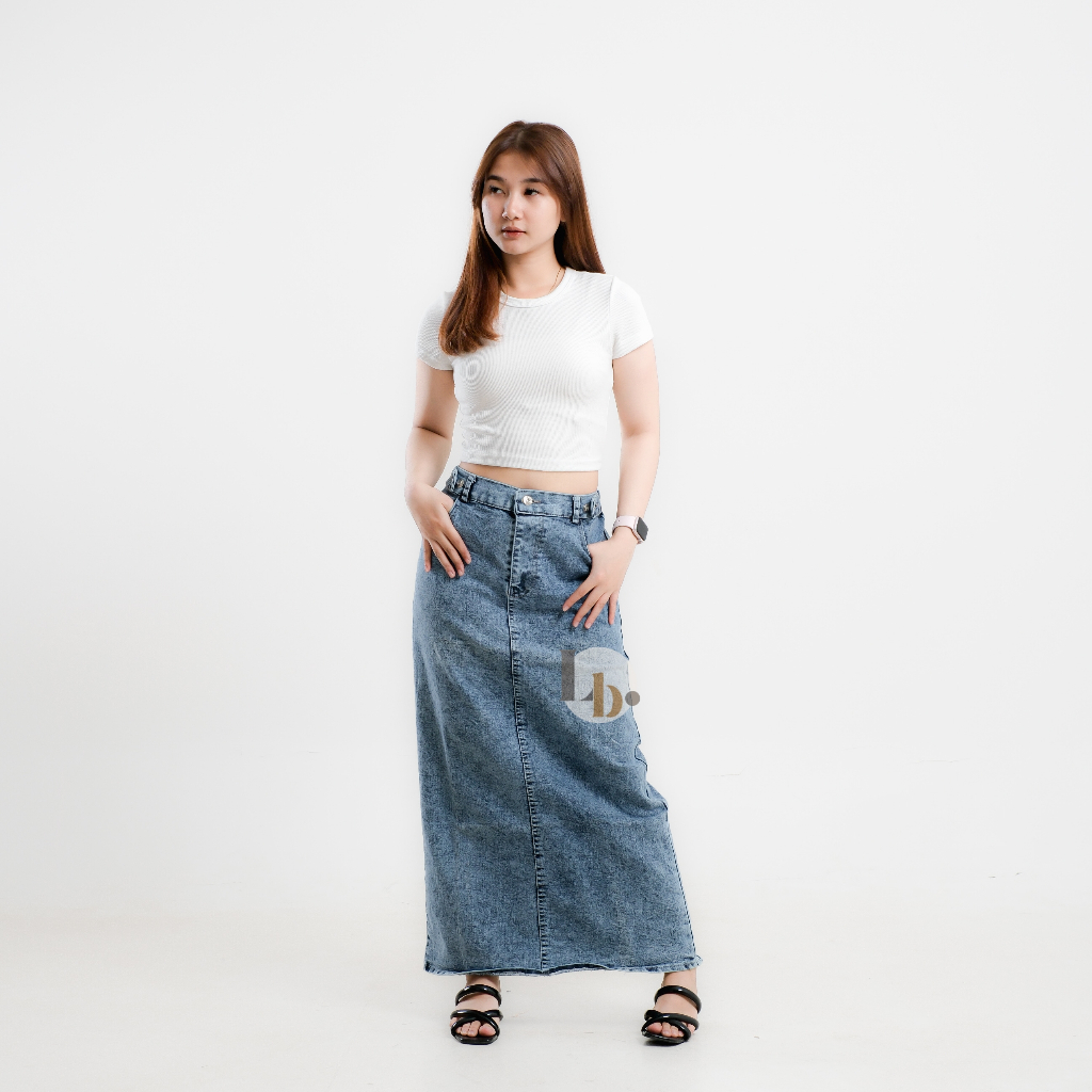 Rok Theana Highwaist Jeans Rok Jeans Skirt Theana /Rok Jeans Jumbo / Rok Jumbo / Rok jeans Wanita / 