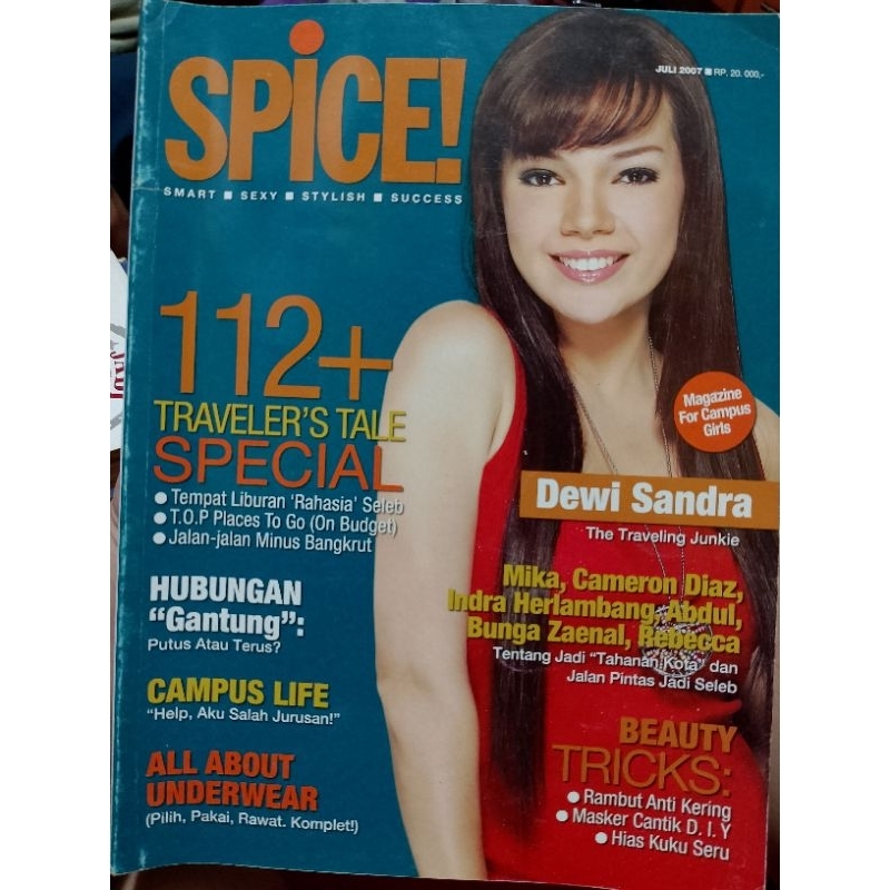 Majalah Motivasi Dewi Sandra judul 'SPICE' smart sexy stylish success edisi juli 2006