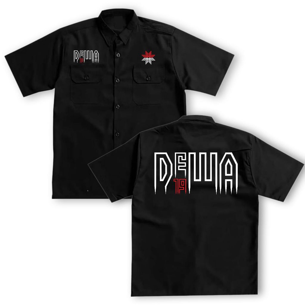 KEMEJA PDH DEWA 19 PRIA DAN WANITA / KEMEJA DEWA LOGO DEWA 19