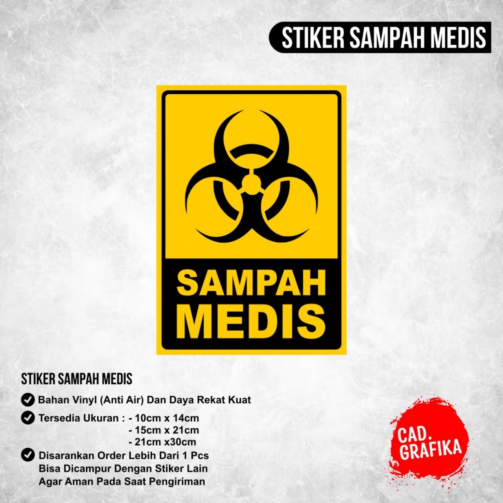 

Stiker Label Penanda Tempat Jenis Sampah Medis