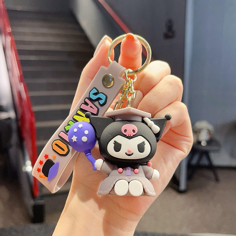 Gantungan Kunci Liontin Kuromi Kartun CHERRY WISUDA Gantungan Tas Indah Wanita Liontin Boneka Kecil 