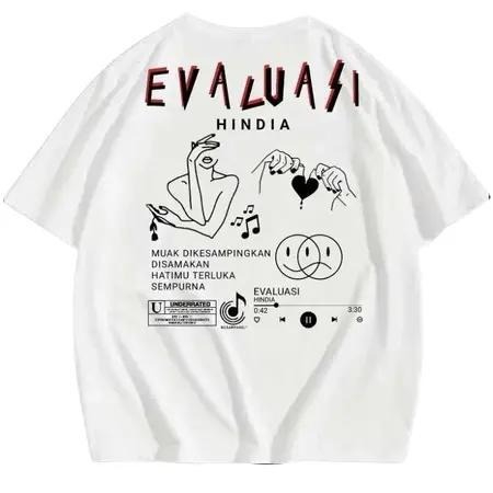 Baju Kaos DISTRO HINDIA EVALUASI Tshirt Premium Free Sticker