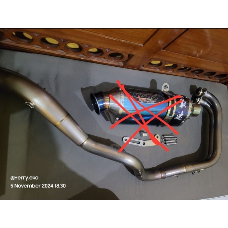 Header NassertBeet Titanium Japan Ninja 250fi Z250fi 2012-2015