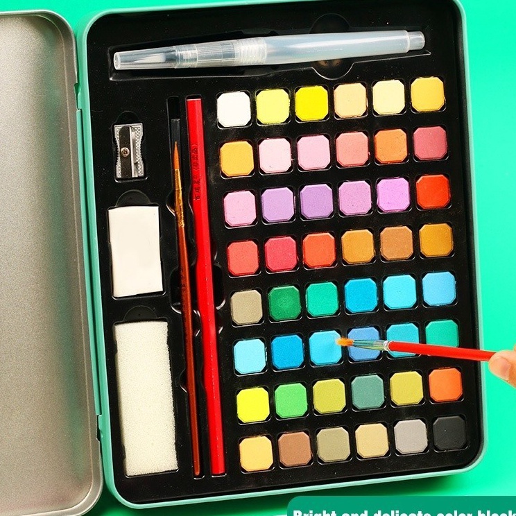 

Dijamin Suka Ready3648 warna Solid Watercolor Paint Set Cat Air Padat Warna Terang Dengan Kuas Air Otomatis