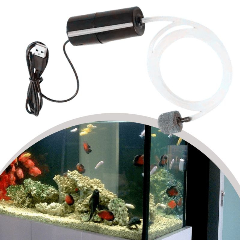 Pompa Udara Aquarium USB Portabel Mini / Portable USB Aquarium Air Pump