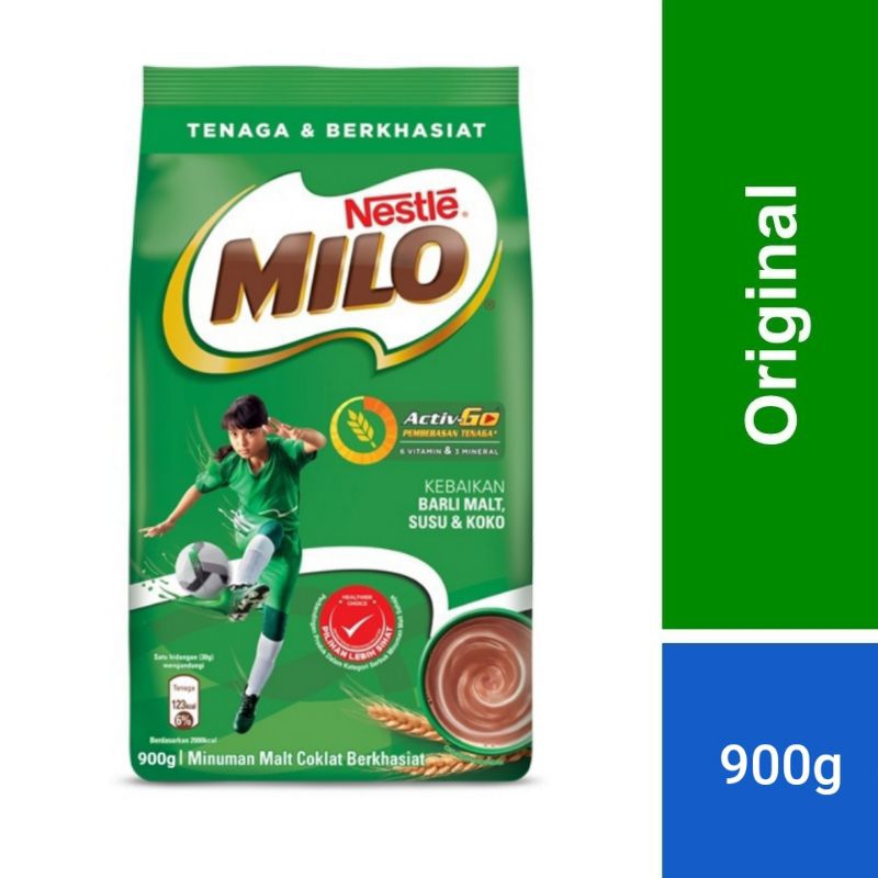 

NESTLE MILO Activ-Go Bubuk Malt Coklat Original Malaysia (900g)