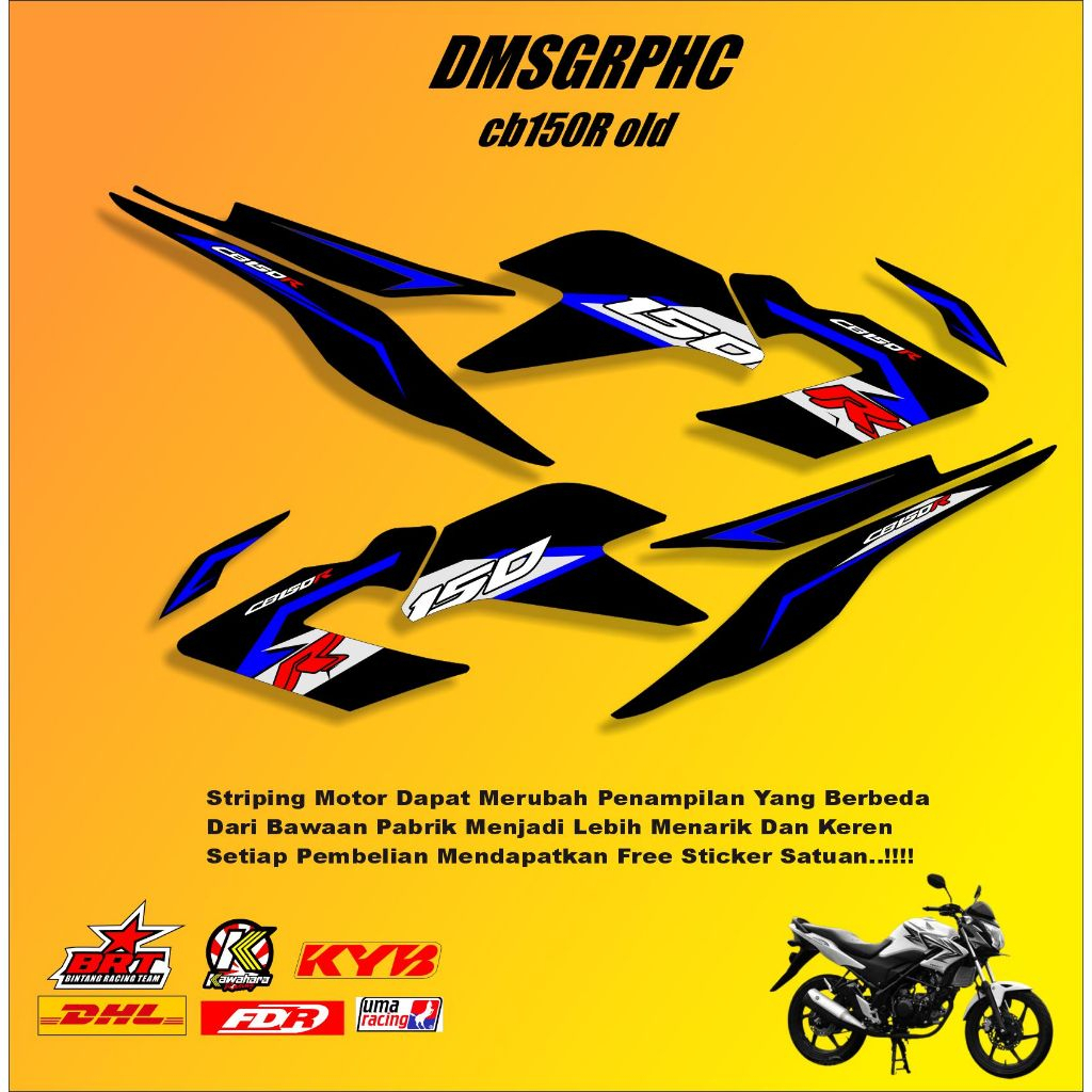 STRIPING HONDA CB 150R OLD VARIASI - STIKER CB 150R OLD VARIASI 01