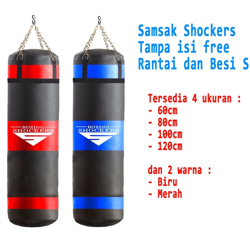 Sekarang Meriah  Samsak Tinju Gantung Shockers Bee Boxing MMA Alat Tinju Samsak Berdiri Samsak Gantu