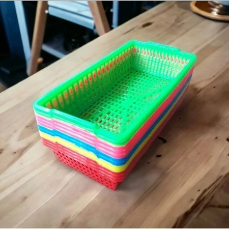 Keranjang surat segi panjang kecil serbaguna plastik - Tempat surat dokumen grosir