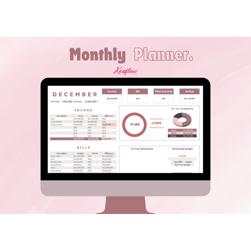 

KEZFLOW PLANNER • Digital Planner Tersimple & Mudah Digunakan
