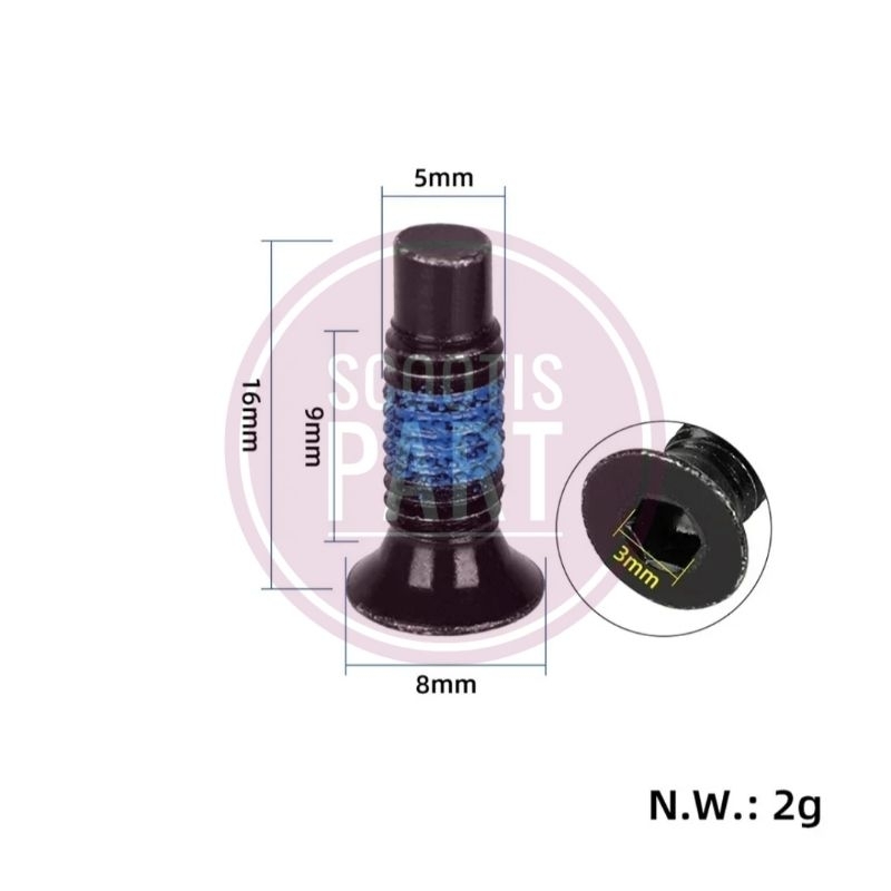 Baut Sekrup Tiang Skuter Listrik Segway Ninebot Max G30 G30P