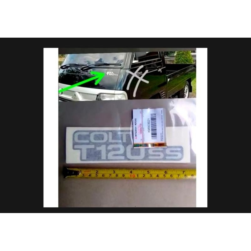 STIKER MOBIL TULISAN COLT T120SS ORIGINAL STICKER DEPAN MITSUBISHI T120SS KM903021