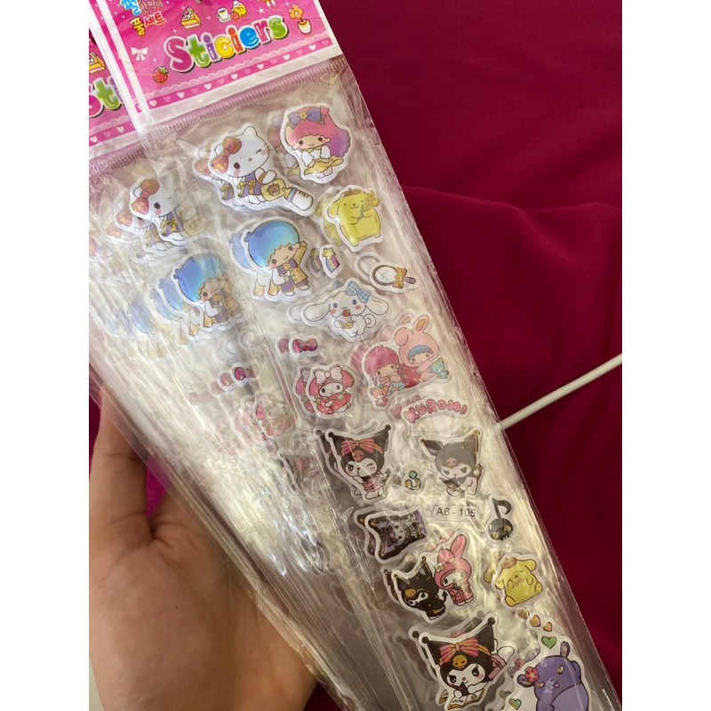 

1 PC ECER STIKER TIMBUL KUROMI MELODY PENDEK / STICKER SANRIO