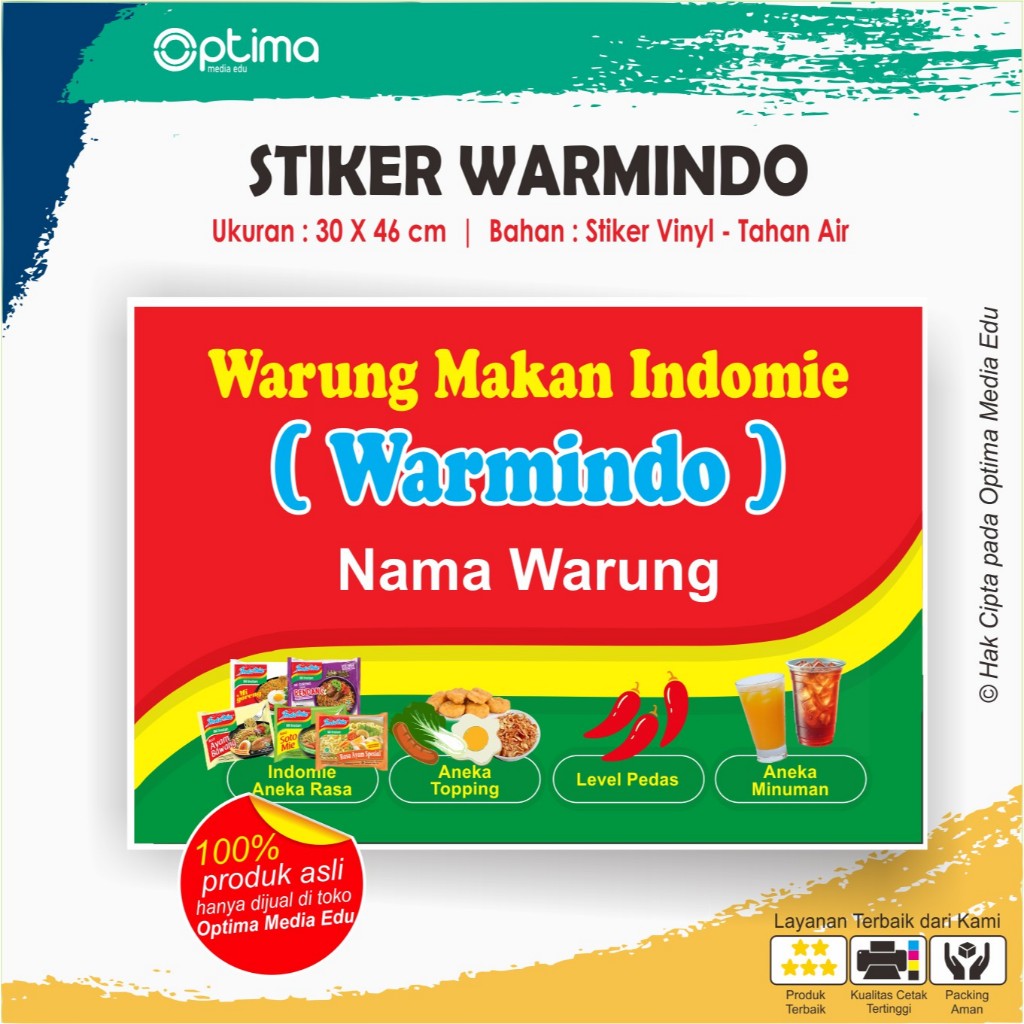 

Stiker Warmindo - Bisa Reques nama warung