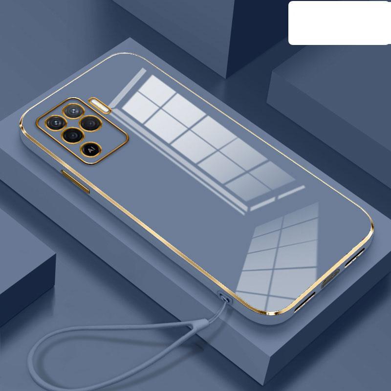 Case Plating Oppo Reno 5F Soft Case Lanyard Terbaru Premium Casing