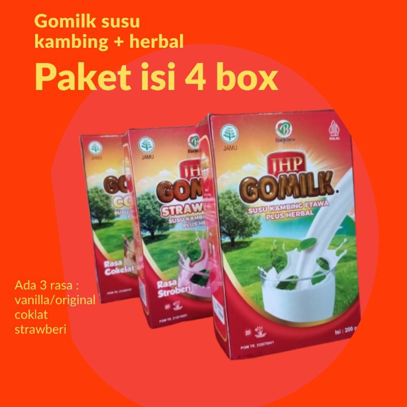 

Paket gomilk isi 4 box susu kambing etawa