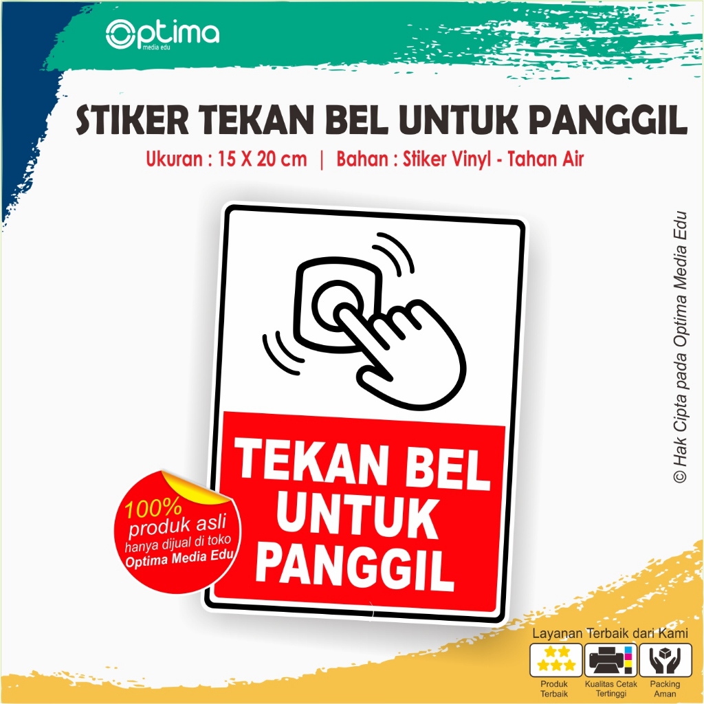 

Stiker Tekan Tombol Bel Untuk Panggil