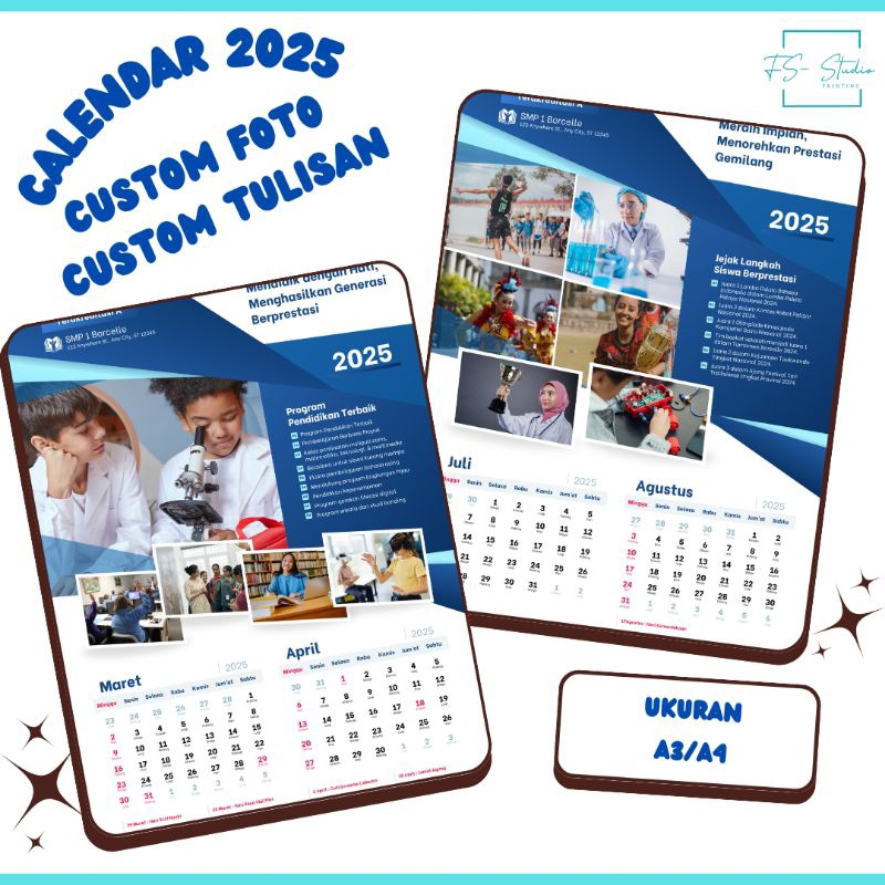 

Kalender 2025/ kalender custom/ kalender custom foto/ kalender free desain/ kalender murah