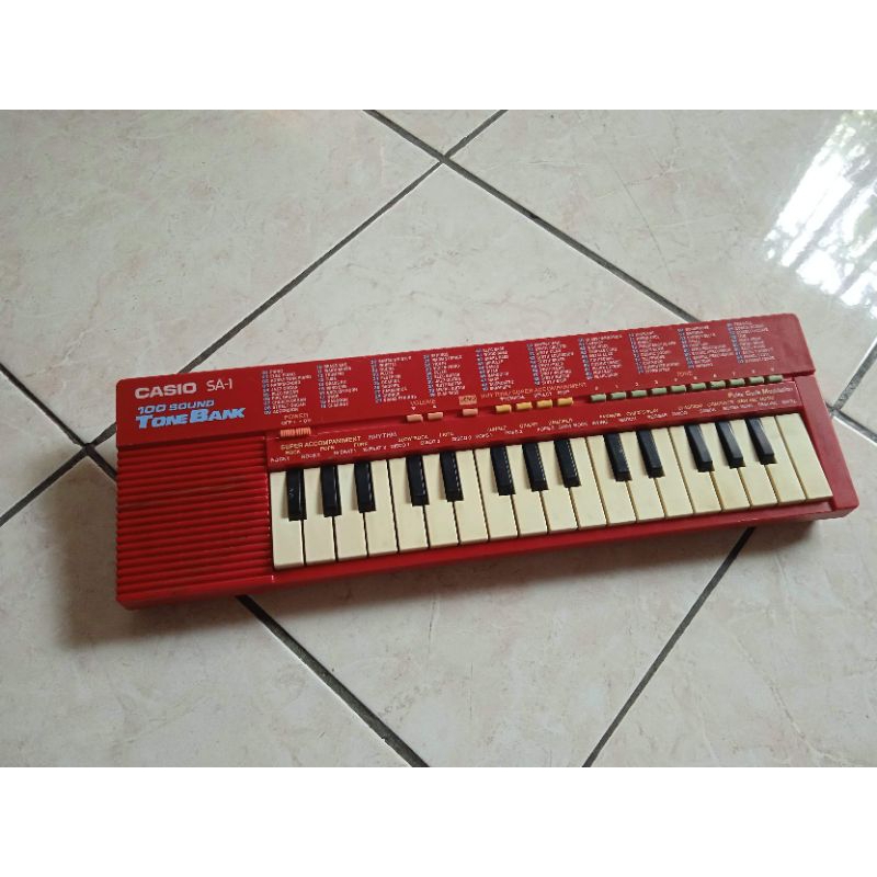 mainan edukasi mini piano keyboard casio sa 1 casio tone bank bekas
